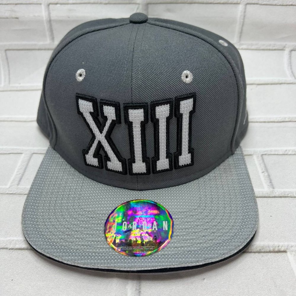Air Jordan XIII Jumpman Hat Snapback‎ Cap Gray Men